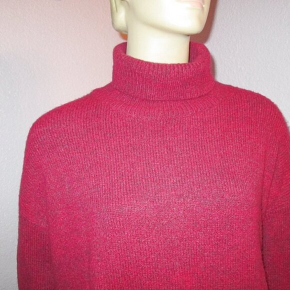 French Connection Women’s Sweater Size M Wool Blend Long Sleeve Turtleneck Nubby - Picture 2 of 12